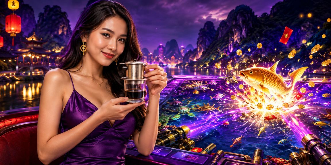 Cảnh câu cá ban đêm tại Ninh Bình